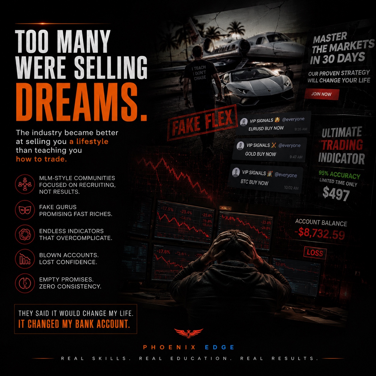 Too many were selling dreams Phoenix Edge graphic